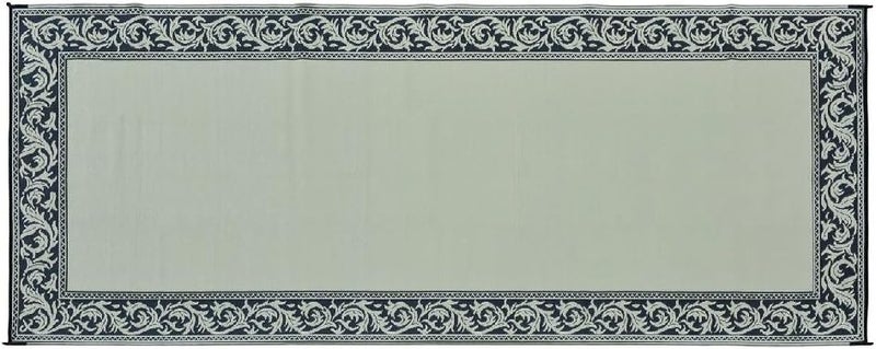 Stylish Camping Ming's Mark RC1 Reversible Classical Patio Mat - 8' x 20', Black/Beige - Image 4